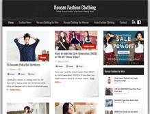 Tablet Screenshot of koreanfashionclothing.com